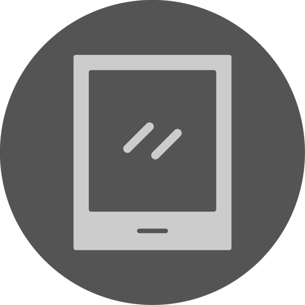 Tablet Solid Grey Minimal Circle Icon Design vector