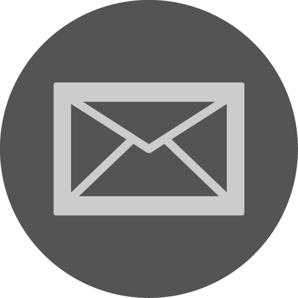 Email Solid Grey Minimal Circle Icon Design vector