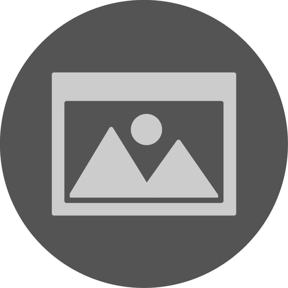 Picture Solid Grey Minimal Circle Icon vector