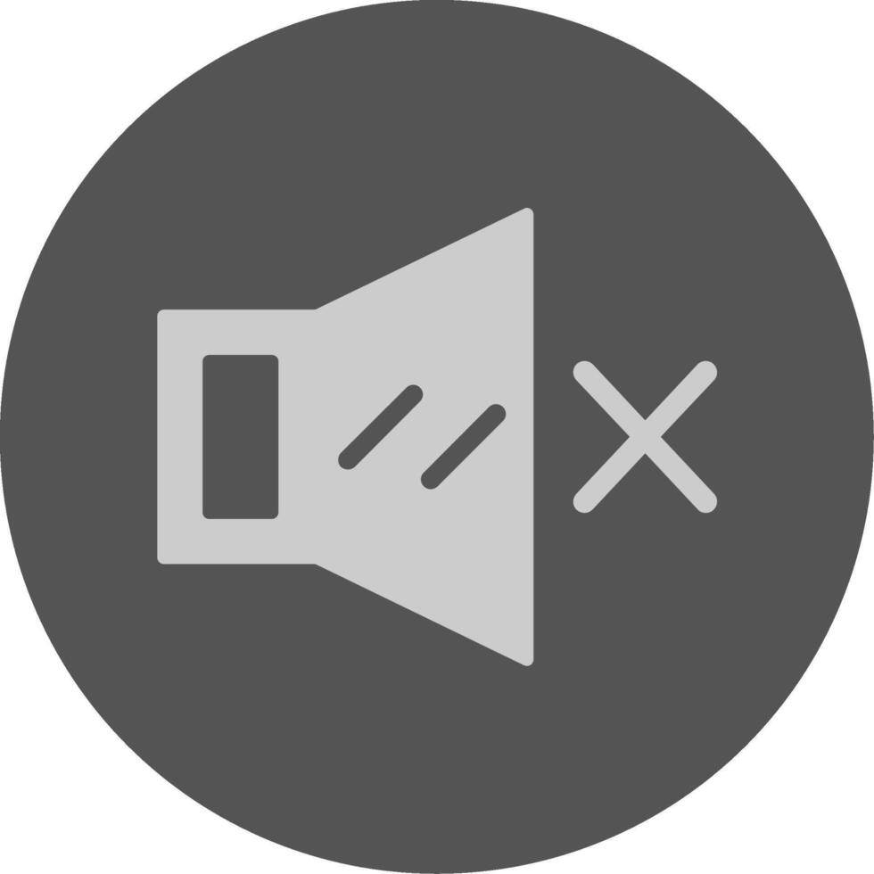 Mute Solid Grey Minimal Circle Icon vector