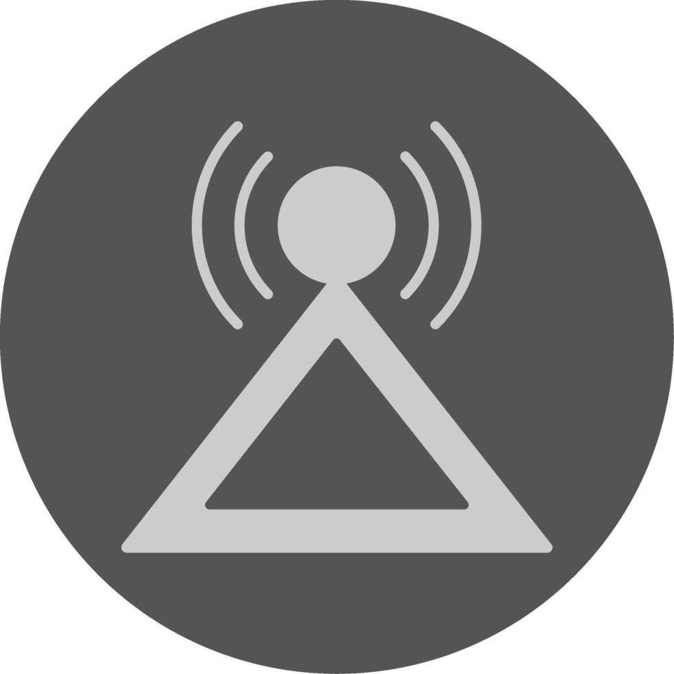 Brodcast Solid Grey Minimal Circle Icon vector
