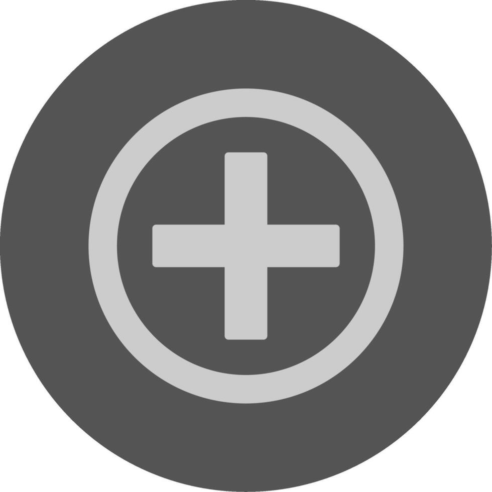 Add Solid Grey Minimal Circle Icon vector