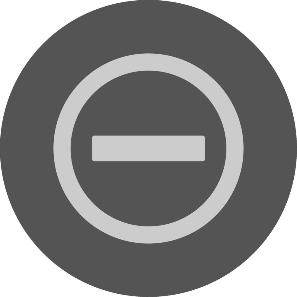 Remove Solid Grey Minimal Circle Icon vector