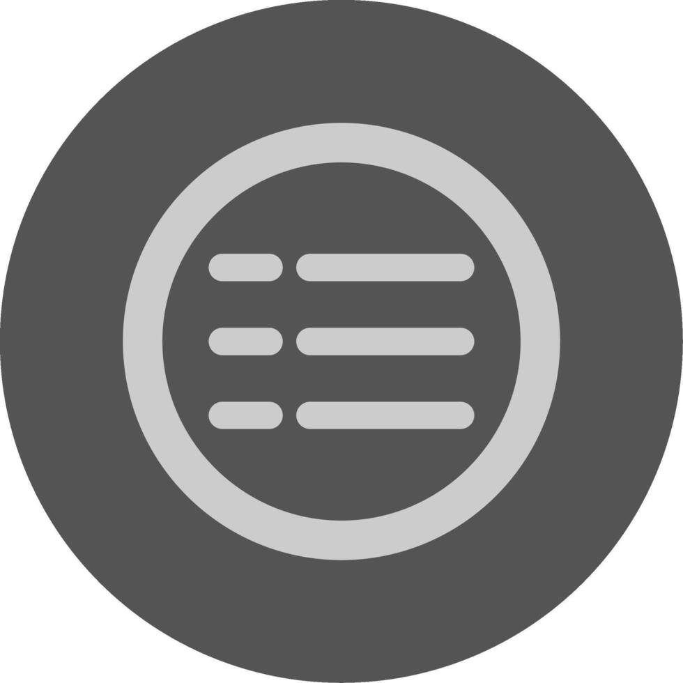 Menu Solid Grey Minimal Circle Icon vector