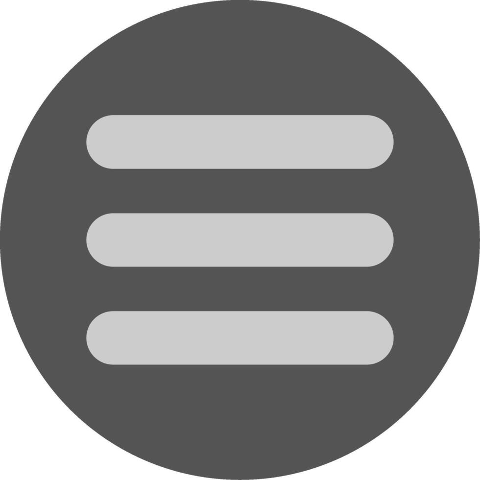 Menu Solid Grey Minimal Icon Design vector