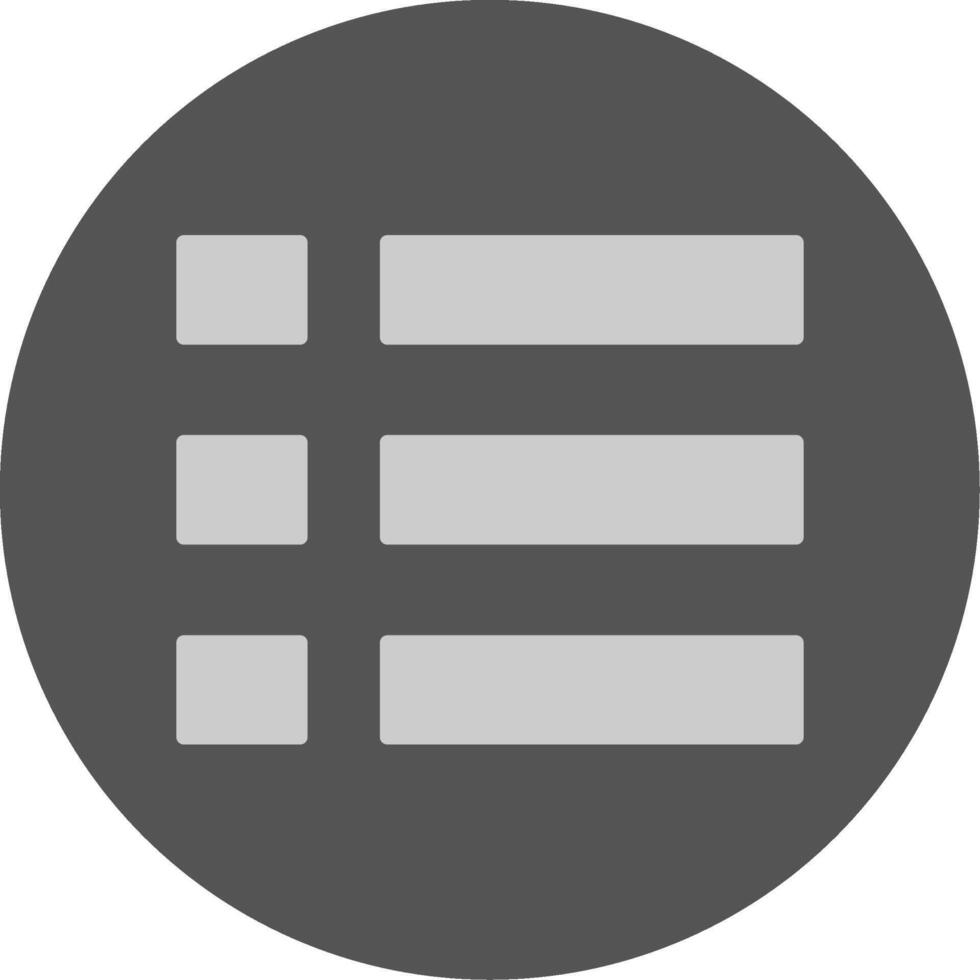 Menu Solid Grey Minimal Circle Icon Design vector
