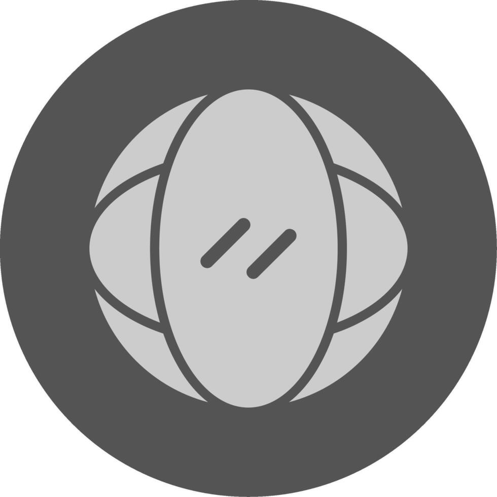 Globe Solid Grey Minimal Circle Icon vector