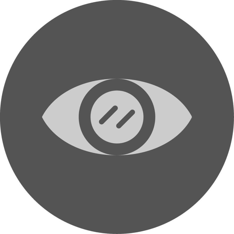 Eye Solid Grey Minimal Circle Icon vector