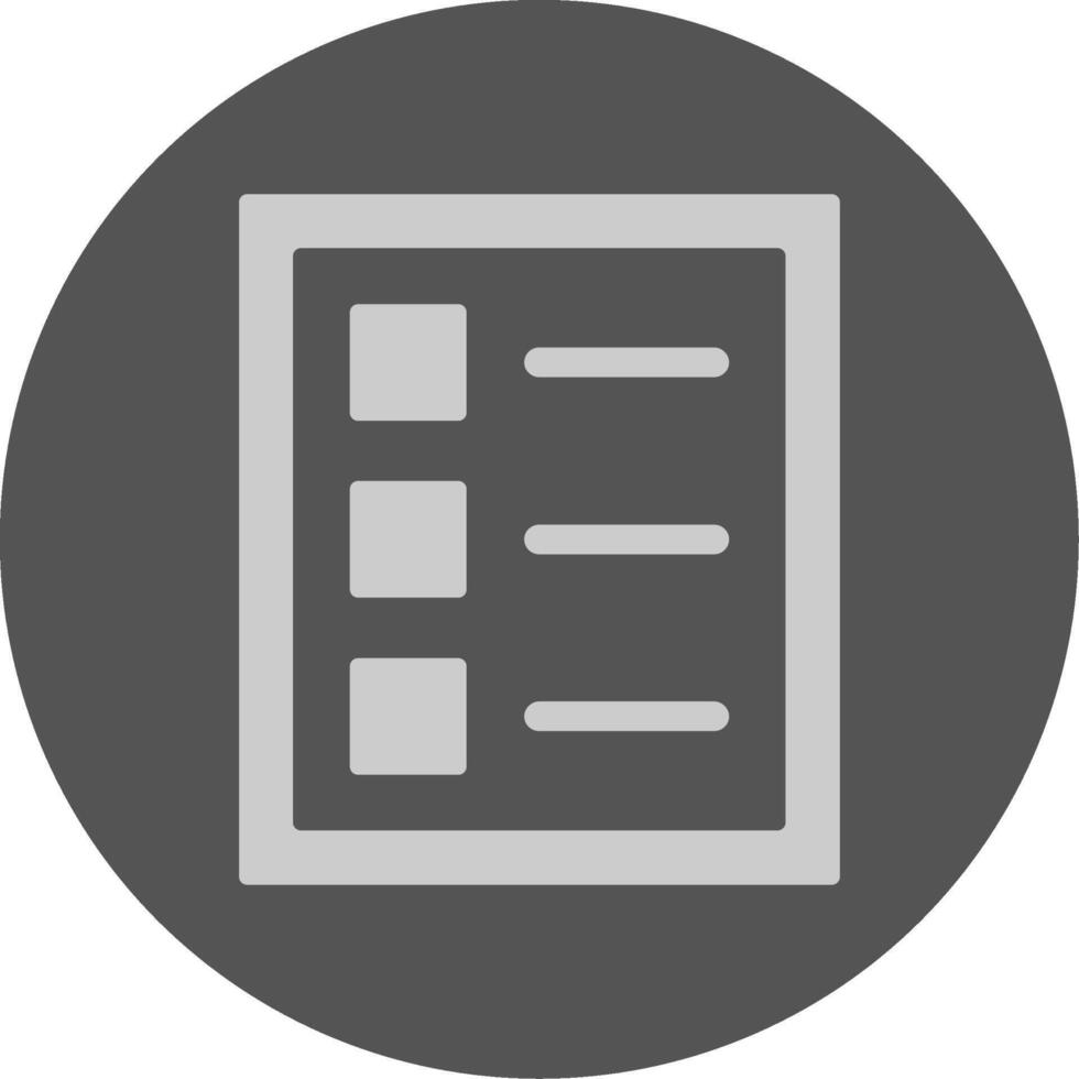 List Solid Grey Minimal Circle Icon vector