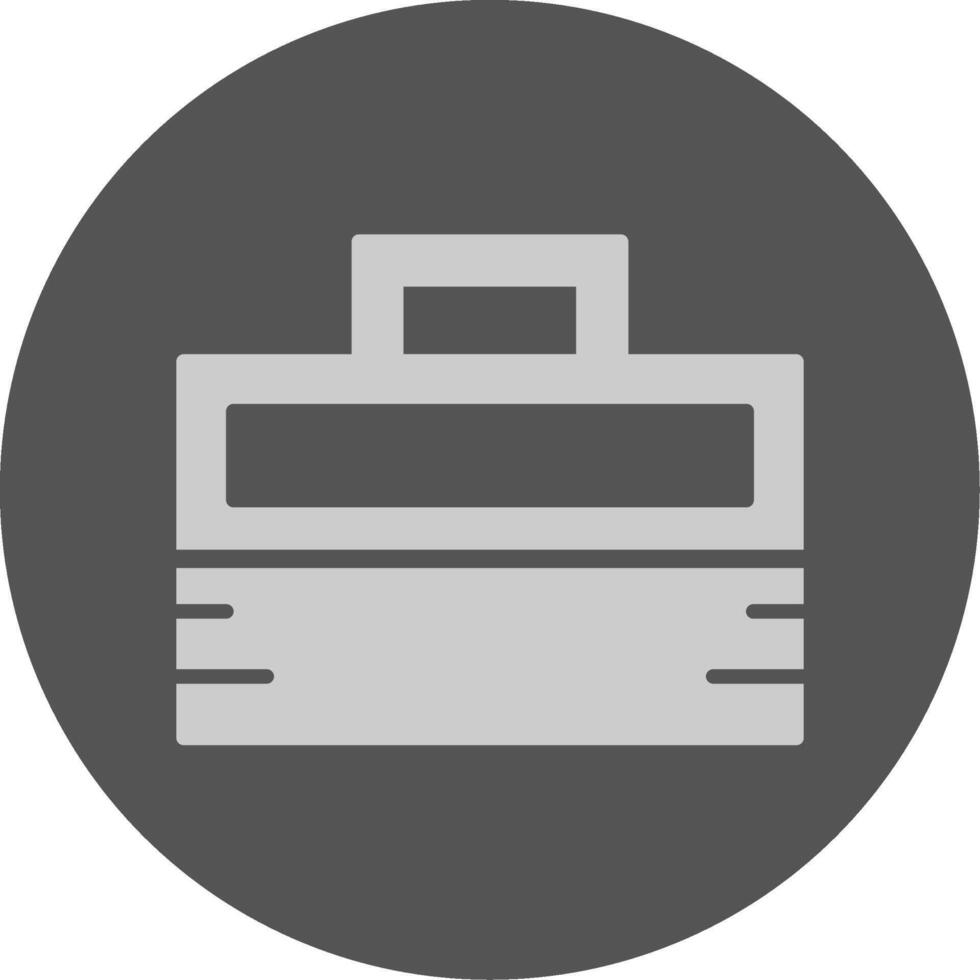 Brifcase Solid Grey Minimal Circle Icon vector