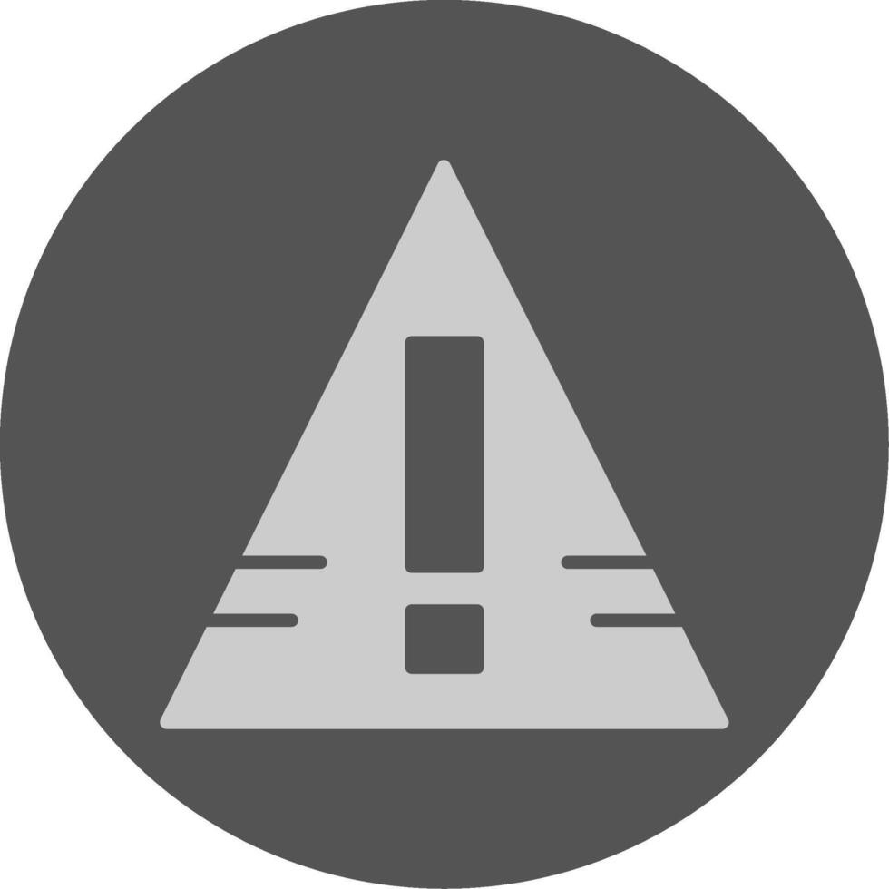 Exclamation mark Solid Grey Minimal Circle Icon vector