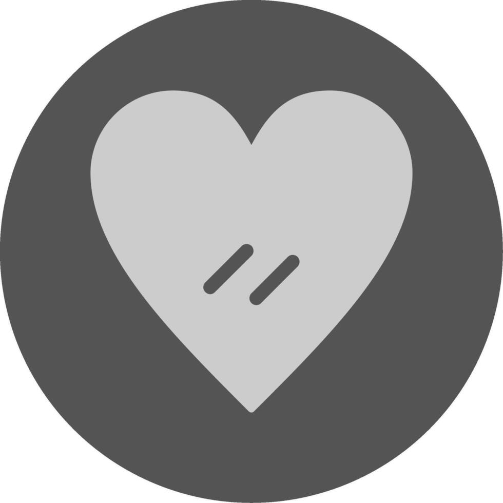Heart Solid Grey Minimal Circle Icon vector