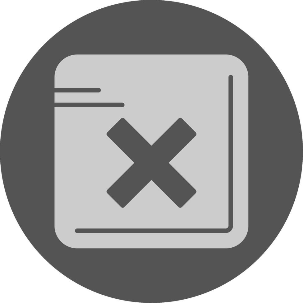 Cross Solid Grey Minimal Circle Icon vector