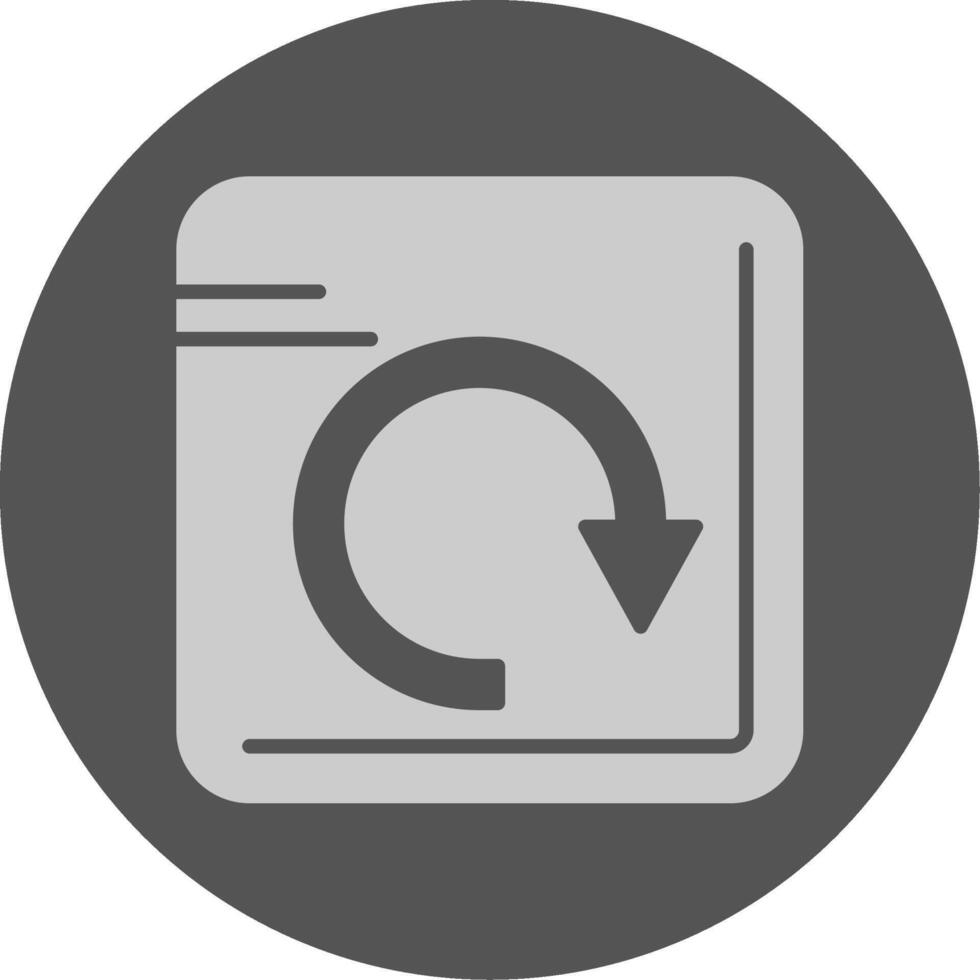 Redo Solid Grey Minimal Circle Icon Design vector