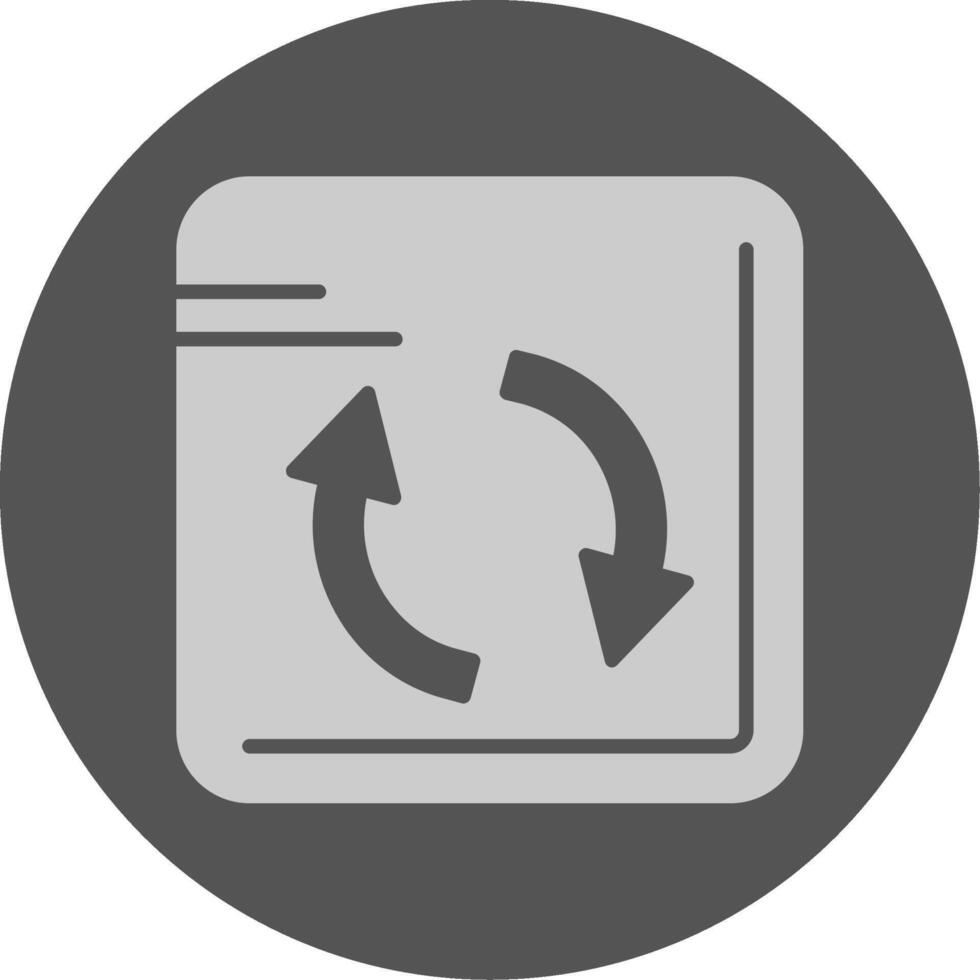 Refresh Solid Grey Minimal Circle Icon Design vector