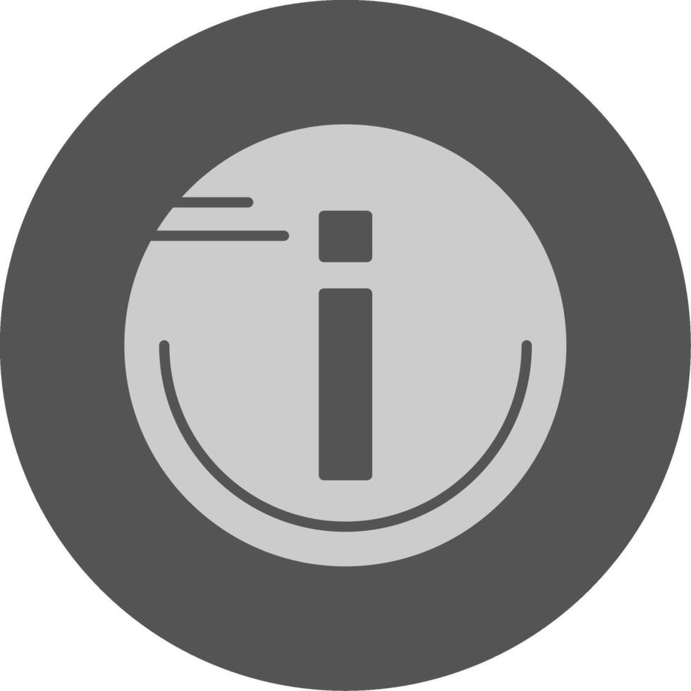 Info Solid Grey Minimal Circle Icon vector