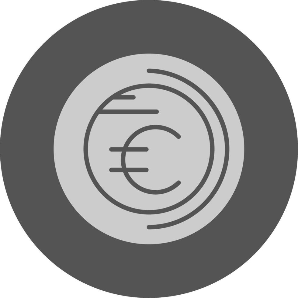 Euro sign Solid Grey Minimal Circle Icon vector