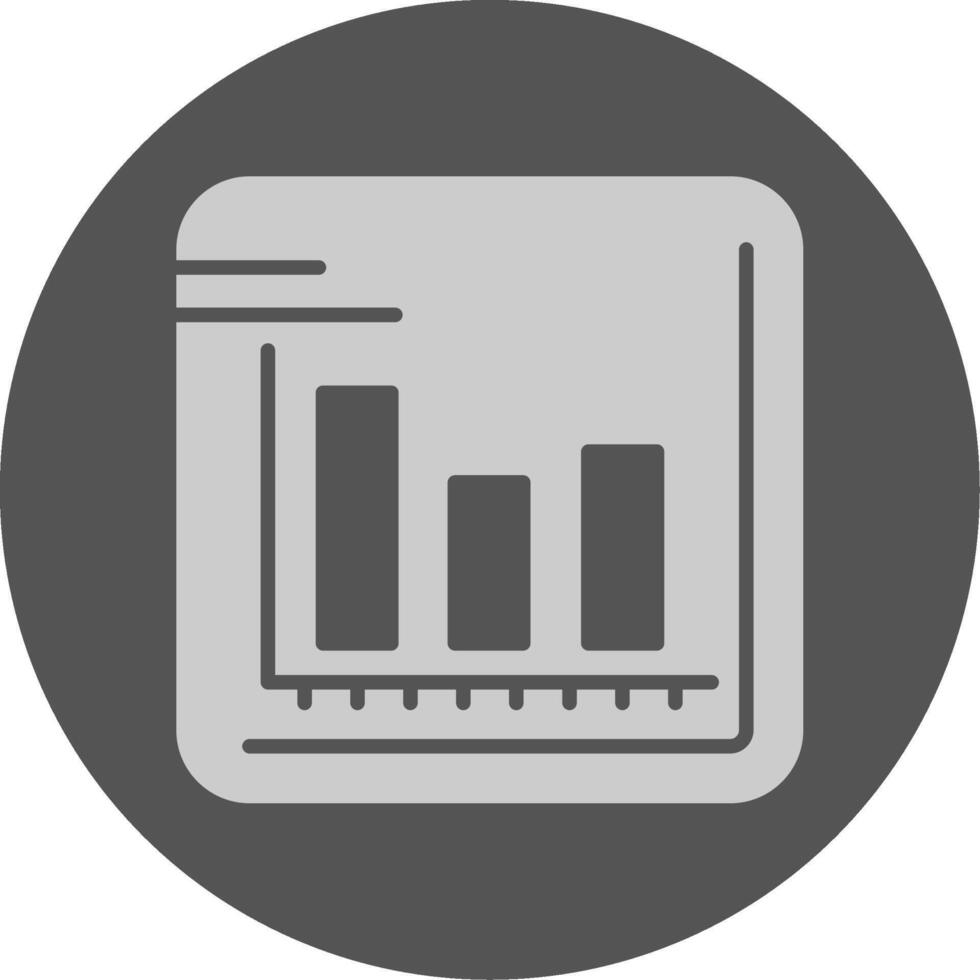 Chart Solid Grey Minimal Circle Icon vector