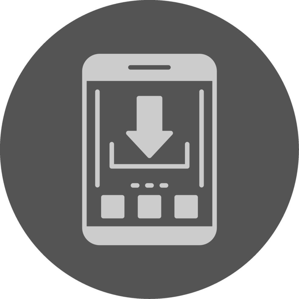 Download Mobile Interface Solid Grey Minimal Circle Icon vector