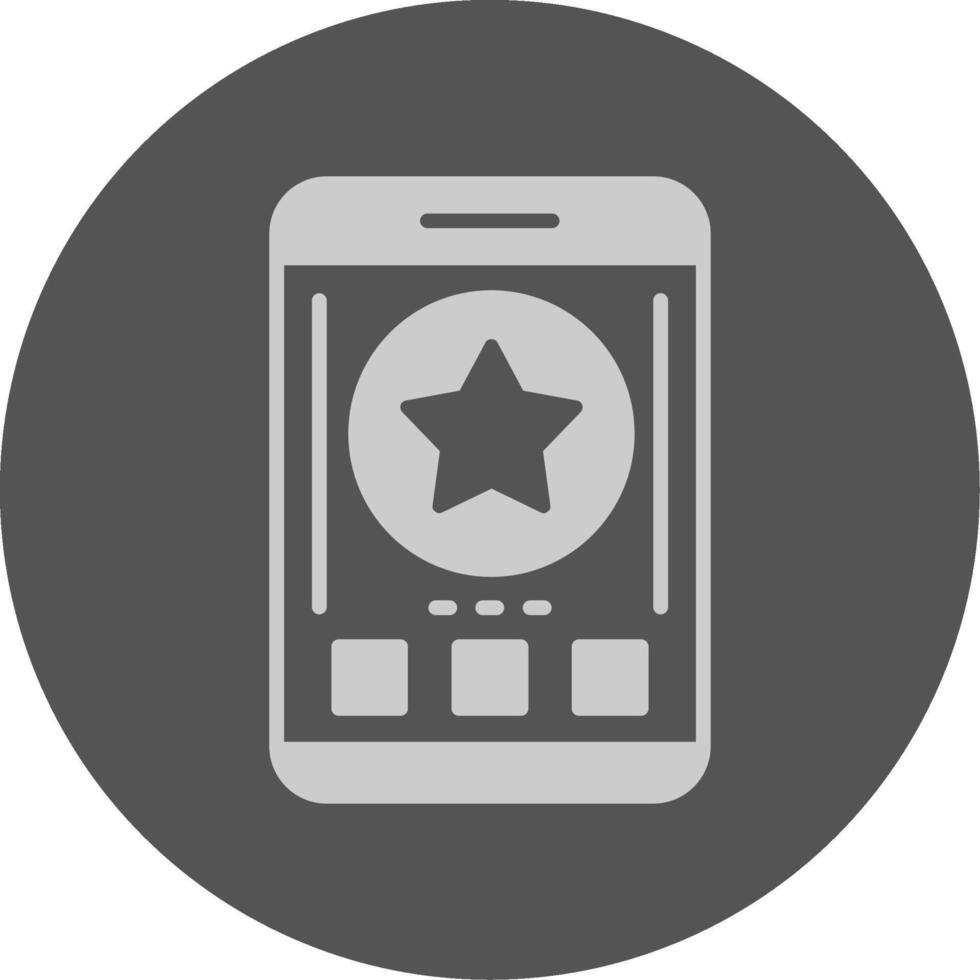 Star Mobile Interface Solid Grey Circle Icon Design vector