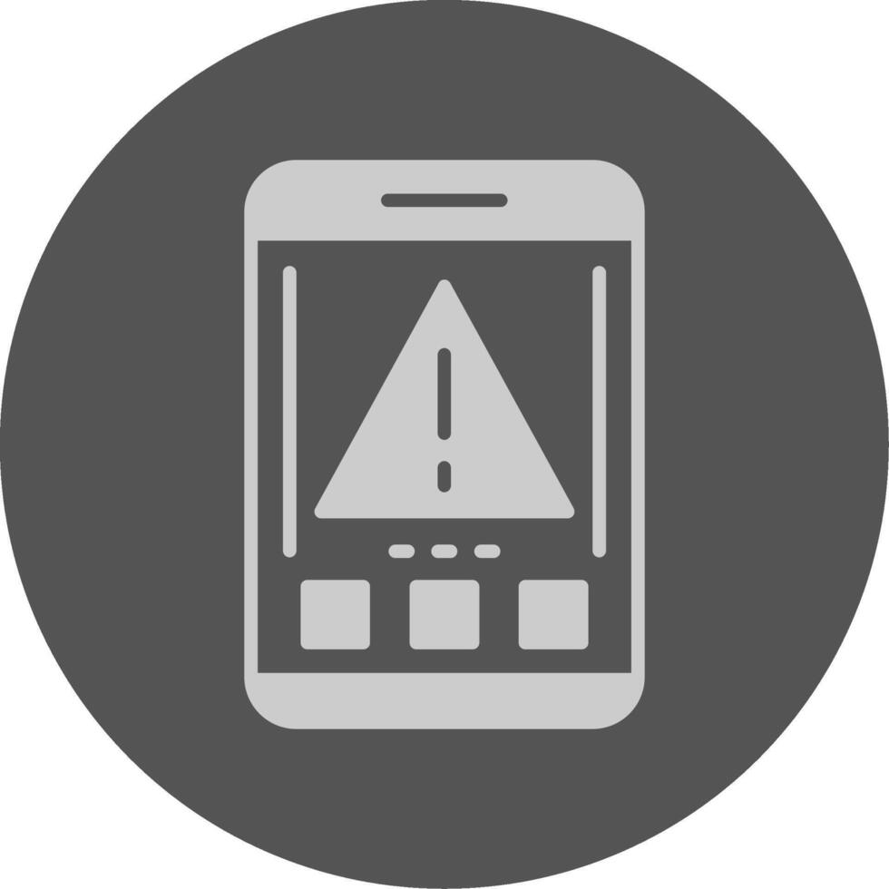 Error Mobile Interface Solid Grey Minimal Circle Icon vector