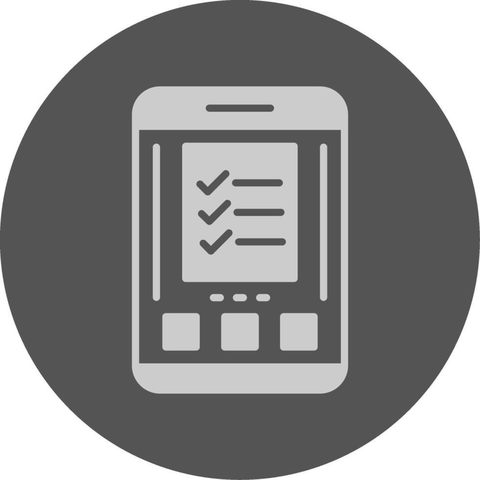 Checklist Mobile Interface Solid Grey Minimal Circle Icon vector