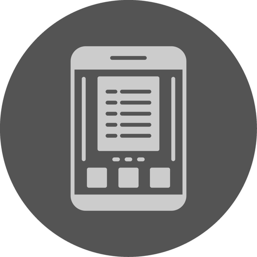List Mobile Interface Solid Grey Minimal Circle Icon vector