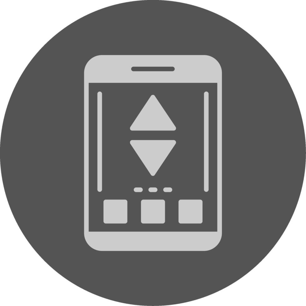 Sort Mobile Interface Solid Grey Minimal Circle Icon vector