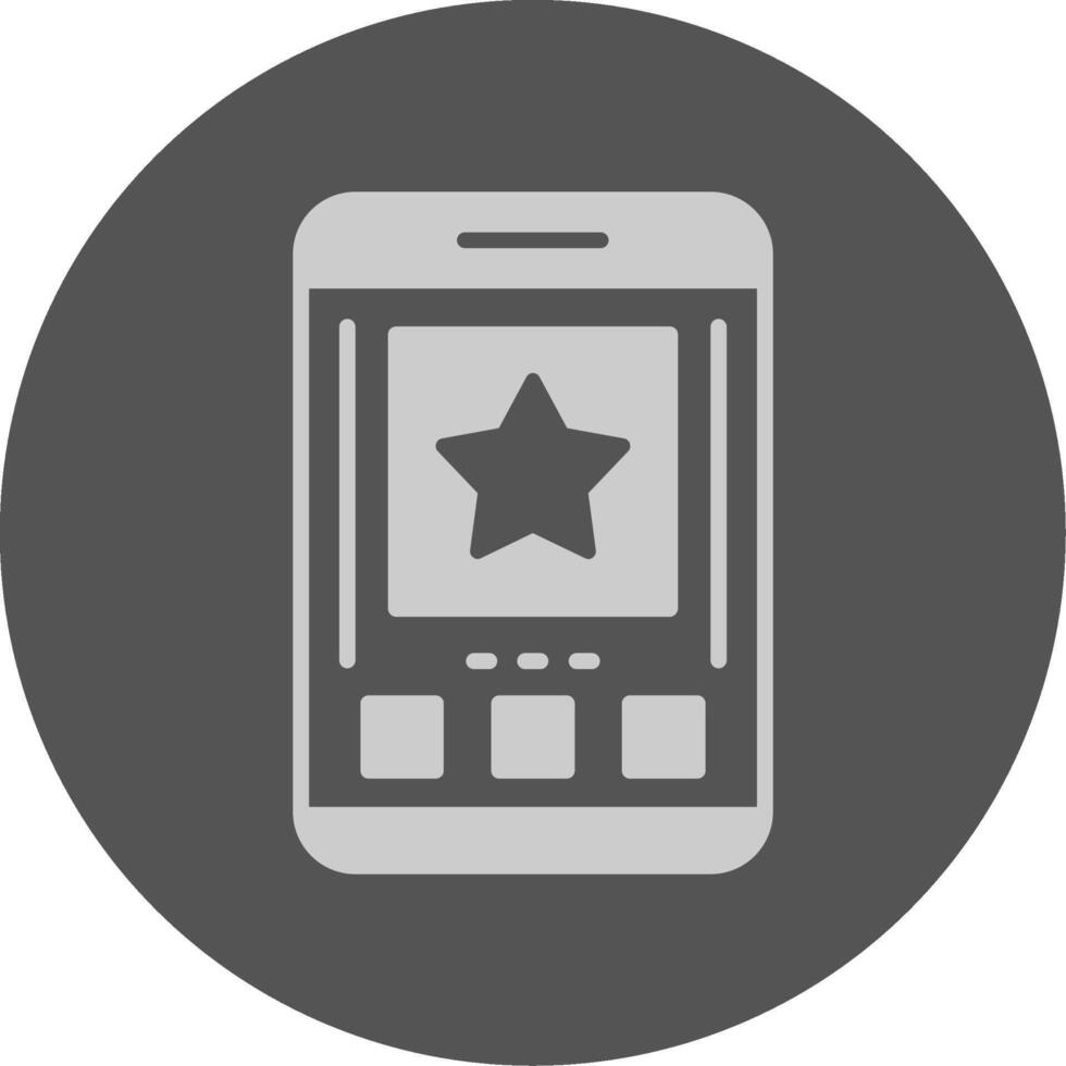 Star Mobile Interface Solid Grey Circle Icon vector
