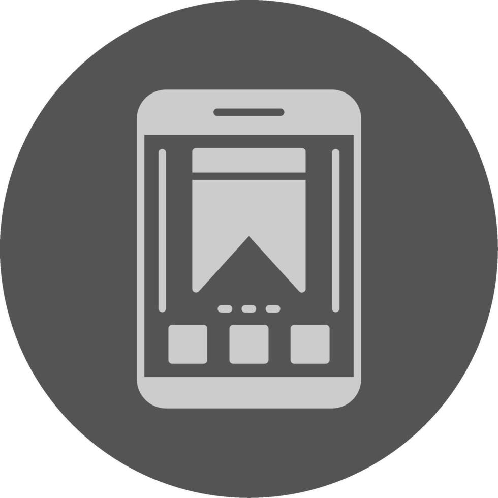 Bookmark Mobile Interface Solid Grey Minimal Circle Icon vector
