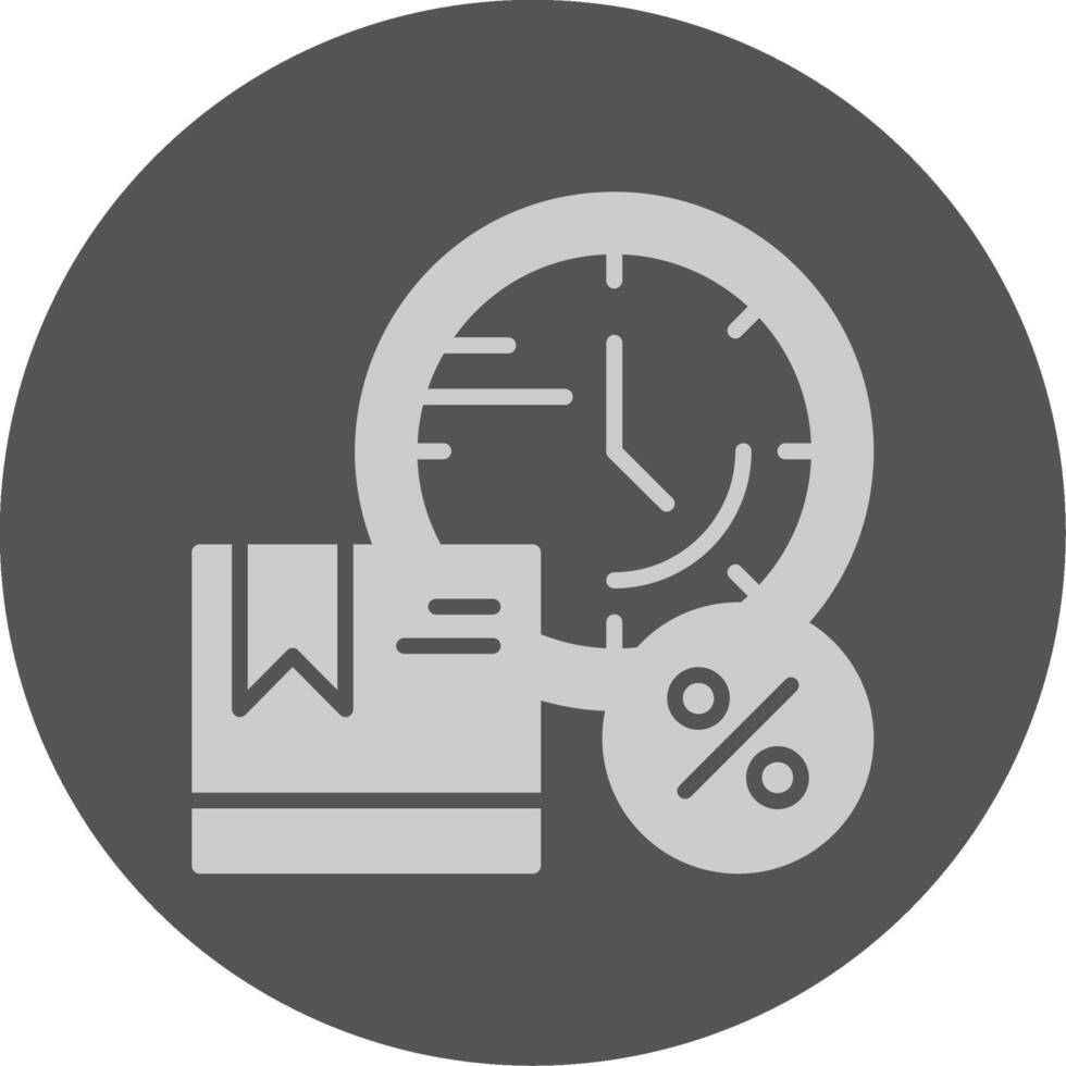 Limited Stock Alert Solid Grey Circle Icon vector