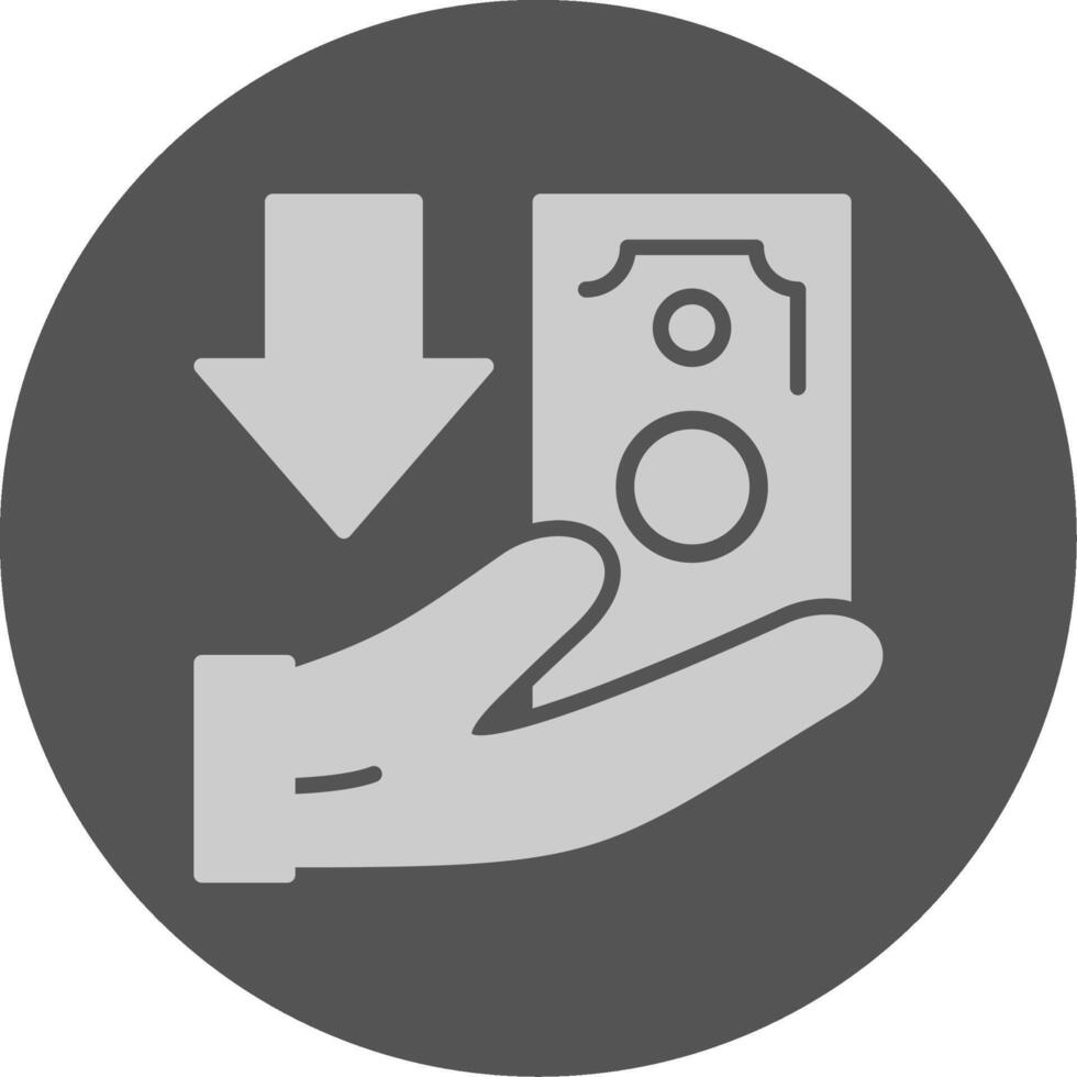 Cashback Solid Grey Circle Icon vector