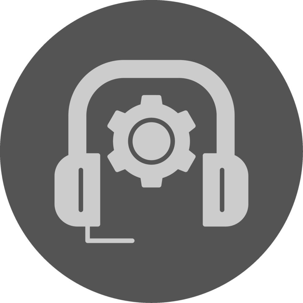 Customer Support Solid Grey Circle Icon vector