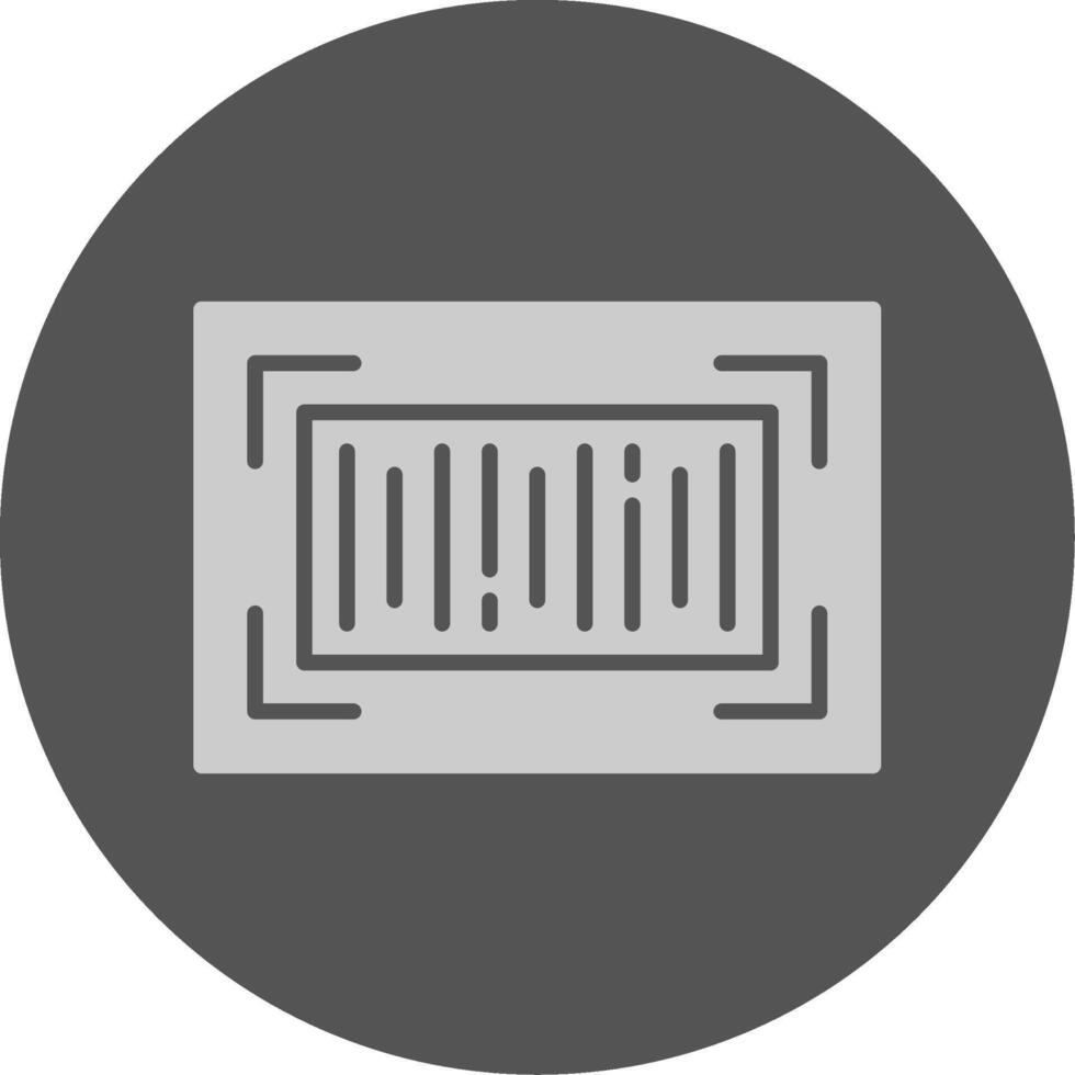 Barcode Solid Grey Circle Icon vector