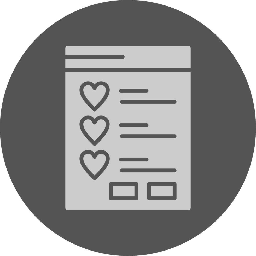 Wishlist Solid Grey Icon vector