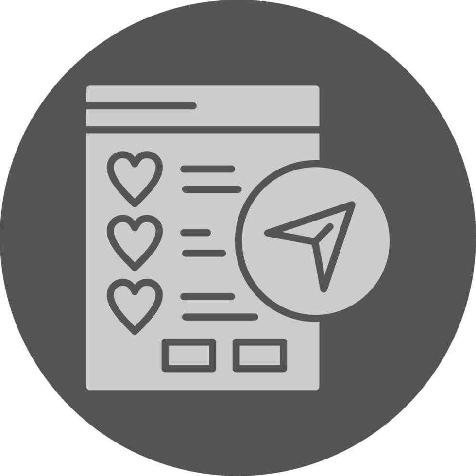 Wishlist Sharing Solid Grey Circle Icon vector