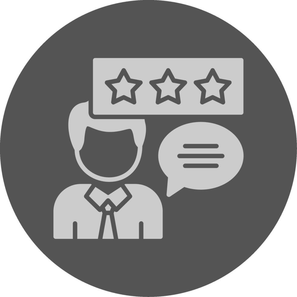 Customer Testimonials Solid Grey Circle Icon vector