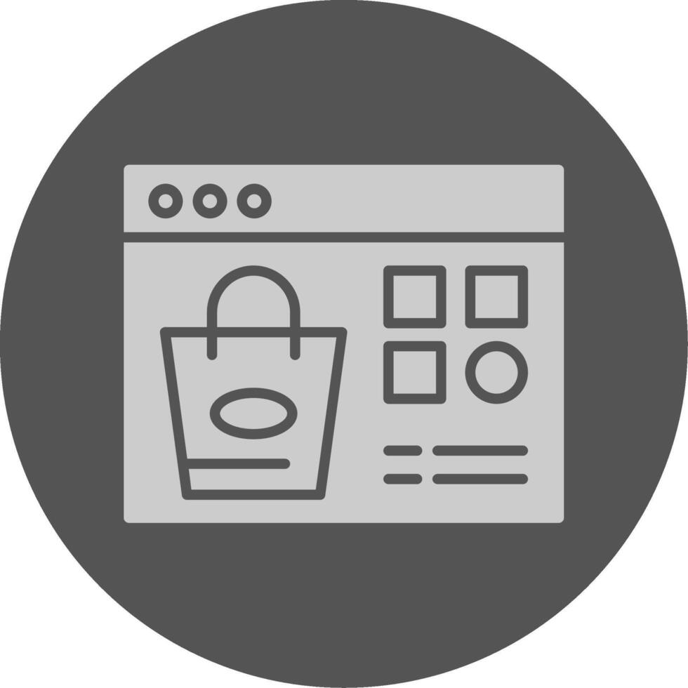Shopping Category Solid Grey Circle Icon vector