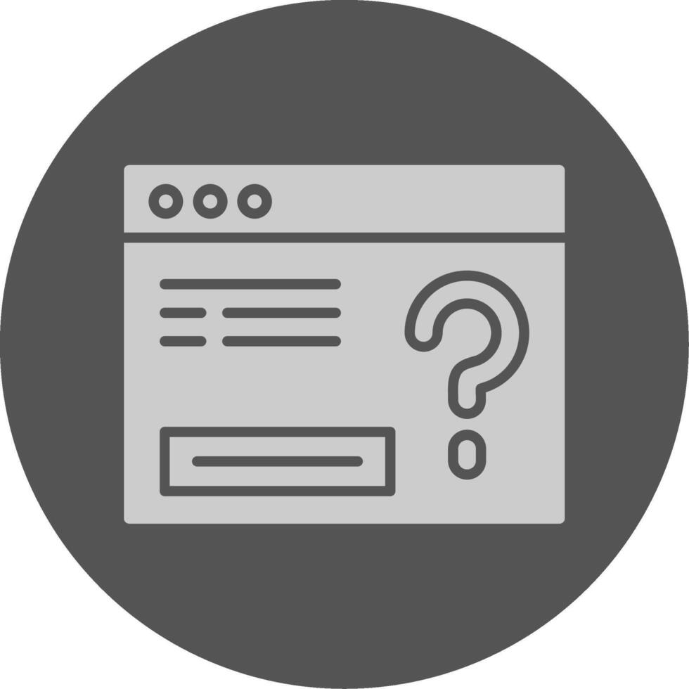 FAQ Solid Grey Circle Icon vector