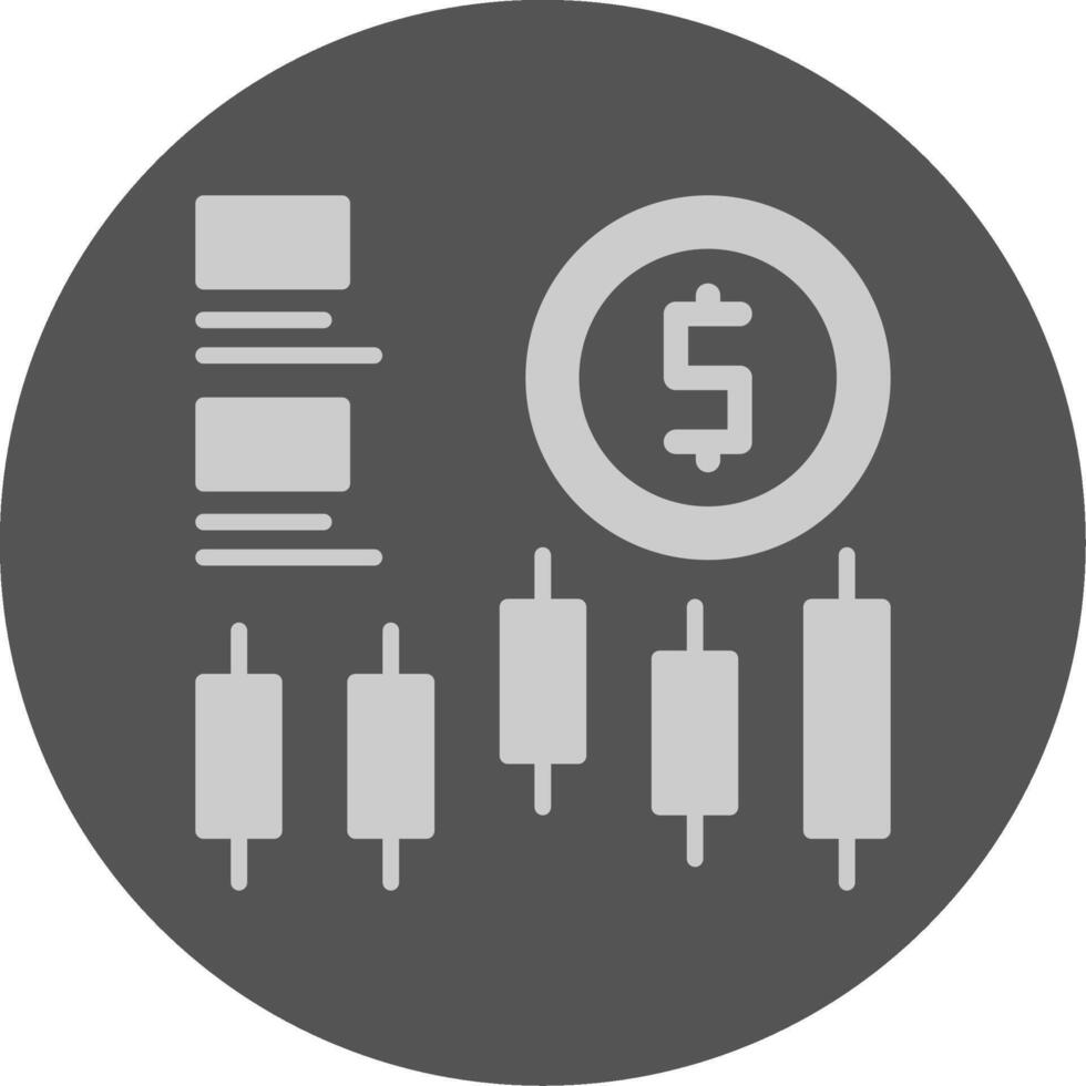Stock market Solid Grey Circle Icon vector