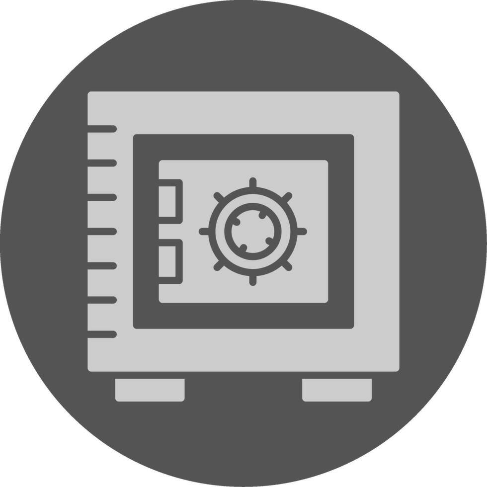 Vault Solid Grey Circle Icon vector