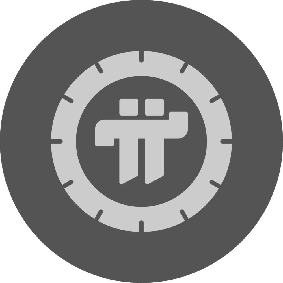 Cryptocurrency Solid Grey Circle Icon vector