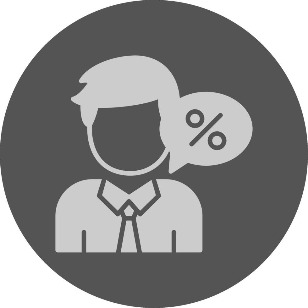 Tax advisor Solid Grey Circle Icon vector