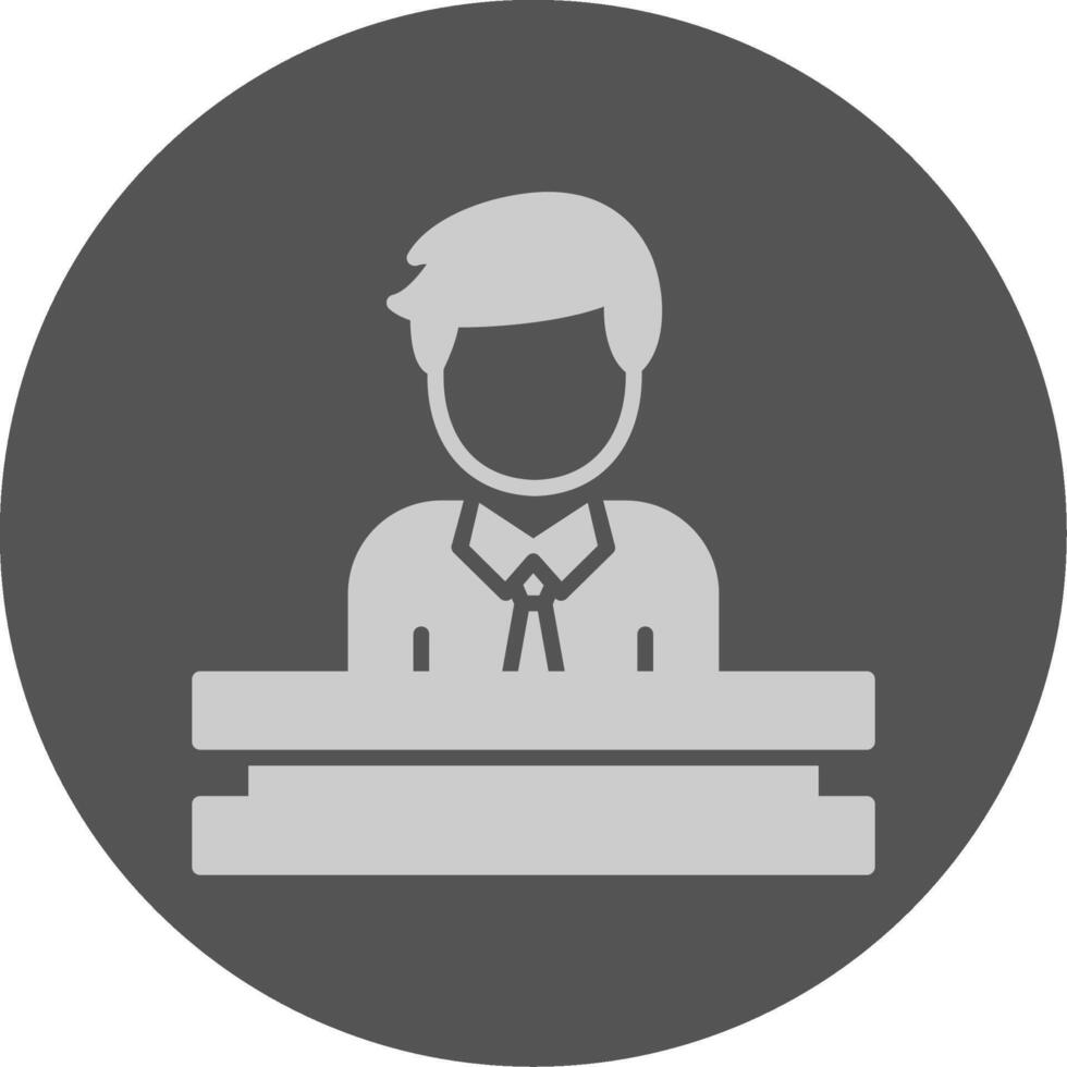 Bank teller Solid Grey Circle Icon vector