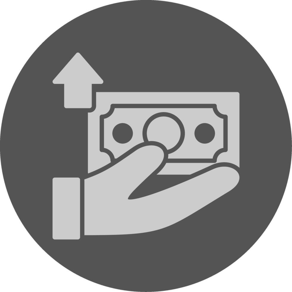 Money transfer Solid Grey Circle Icon vector