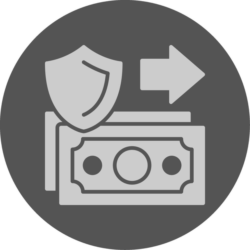 Secure transaction Solid Grey Circle Icon vector
