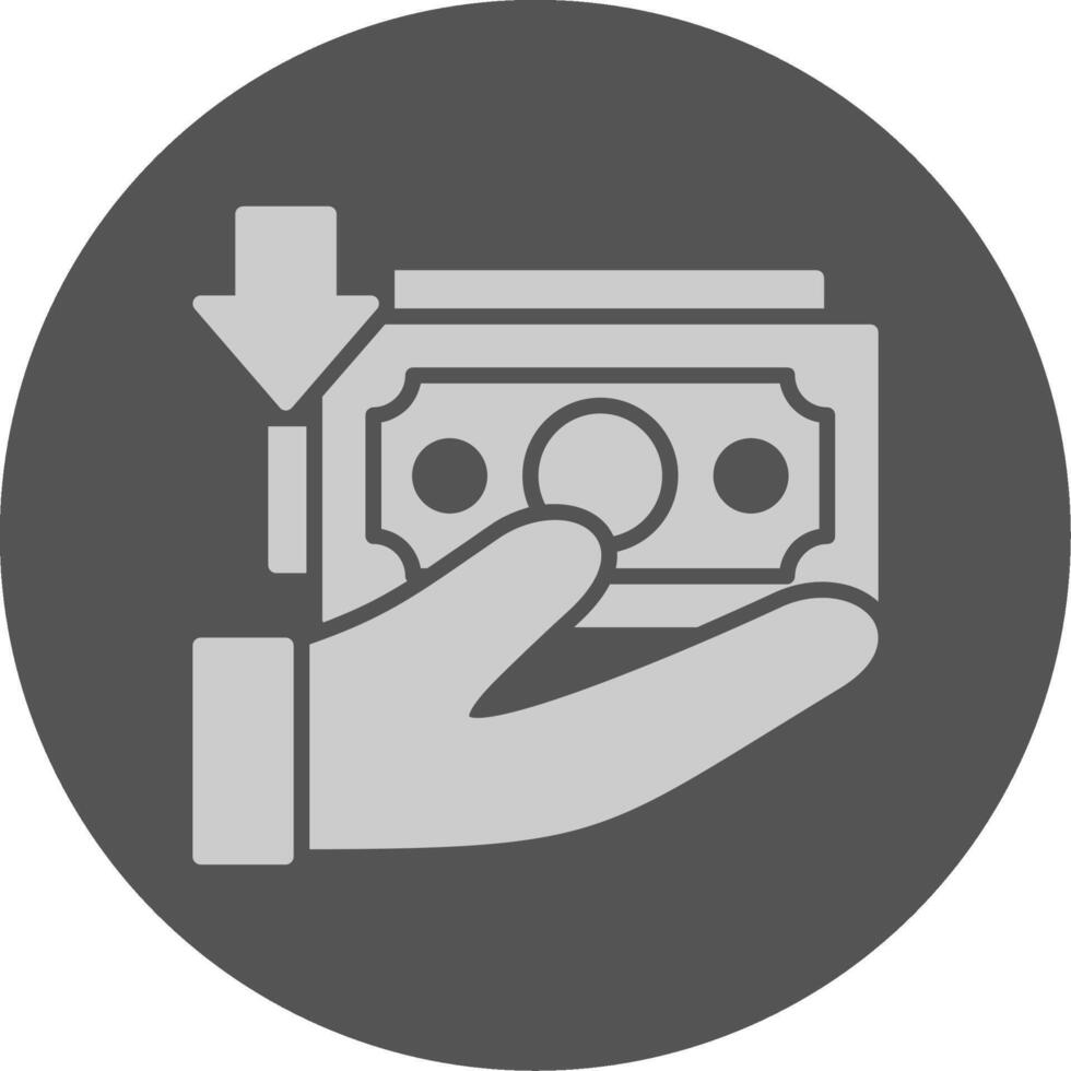 Loan Solid Grey Circle Icon vector