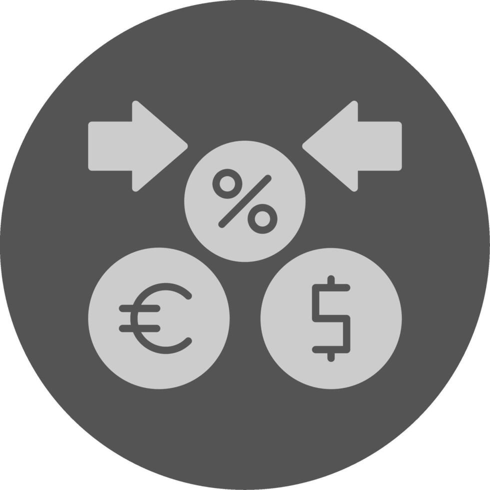 Exchange rate Solid Grey Circle Icon vector