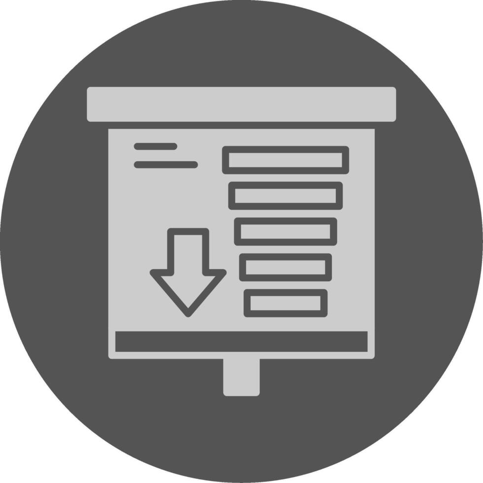 Funnel Chart Solid Grey Circle Icon vector