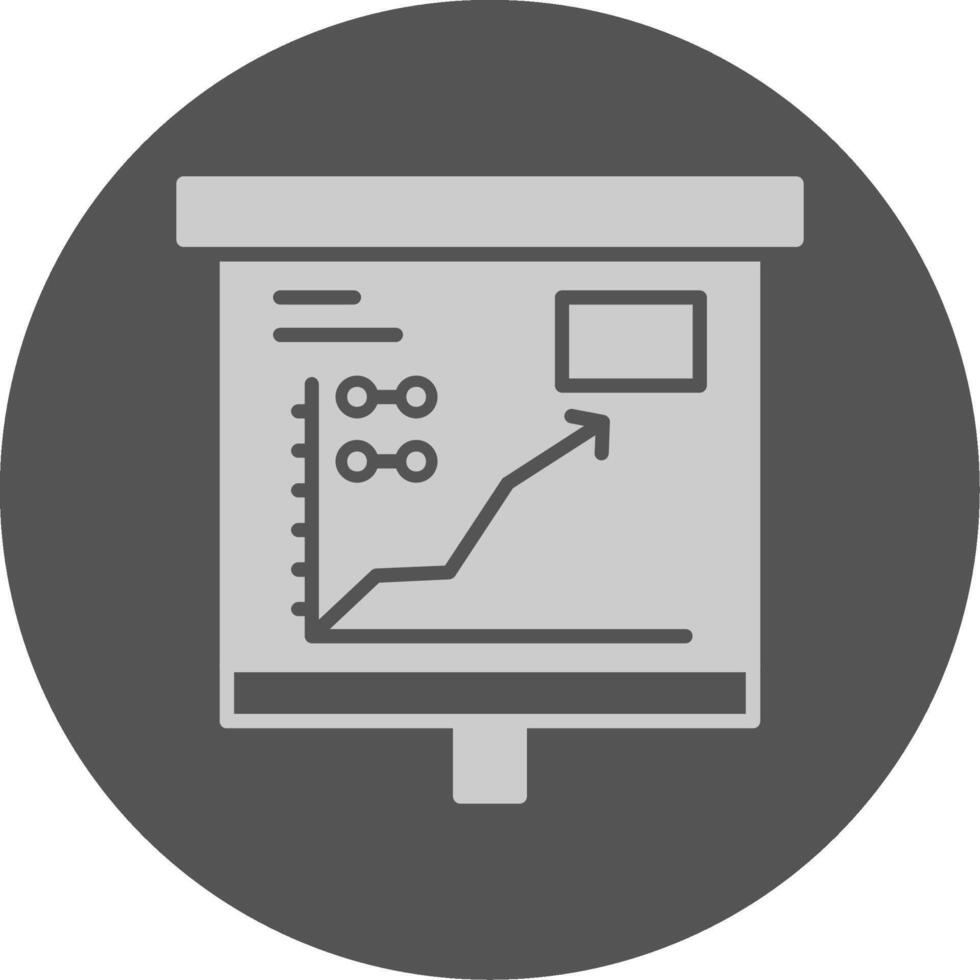 Upward Trend in Graph Solid Grey Circle Icon vector